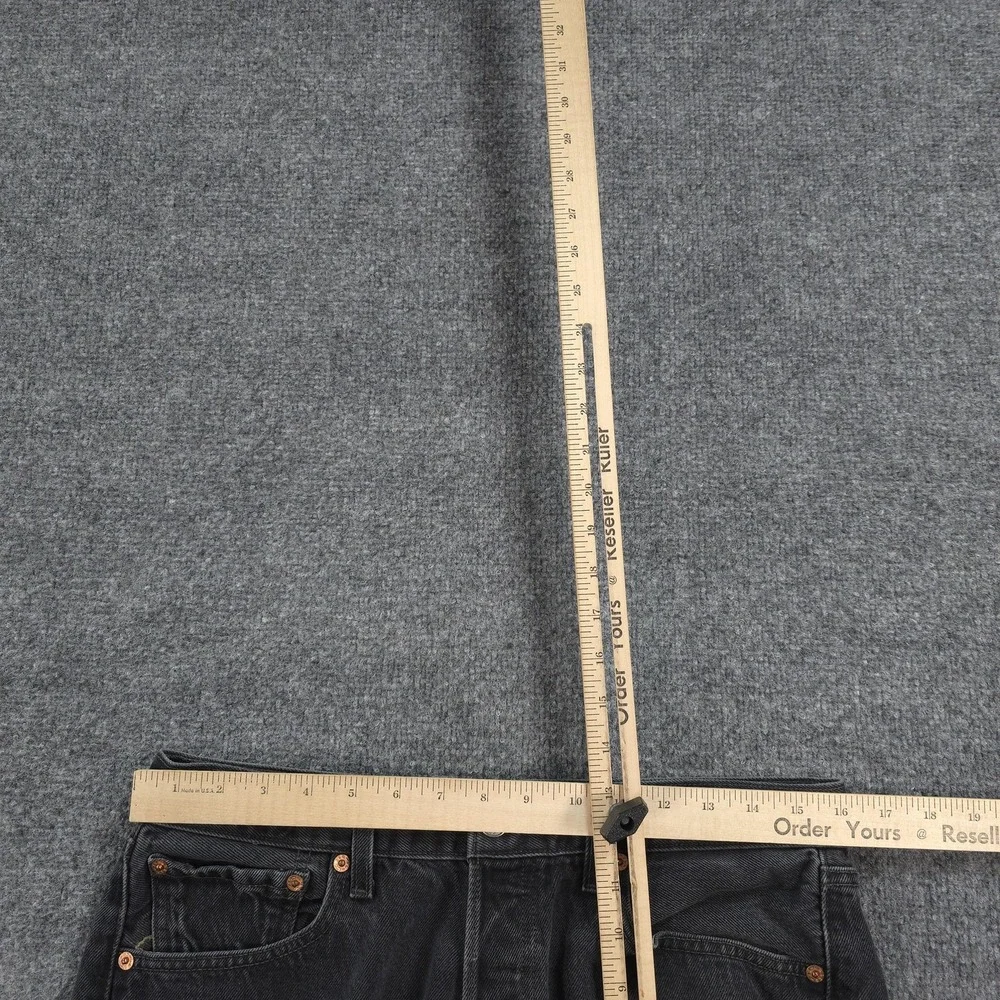 Vintage Levis 501 Jeans Mens 32x34 Black Denim Button Fly Red Tab Work USA Y2K
